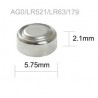 bateria alcalina 1.5v boton 379a ag0